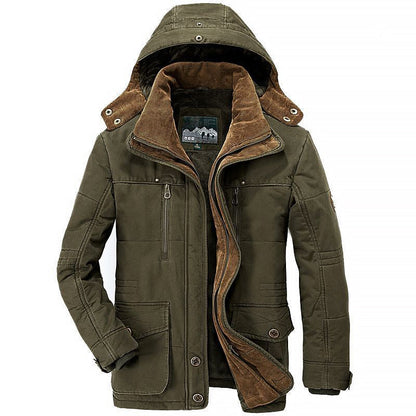 Warme Winterjacke Fleece Gepolstert mit Großen Taschen