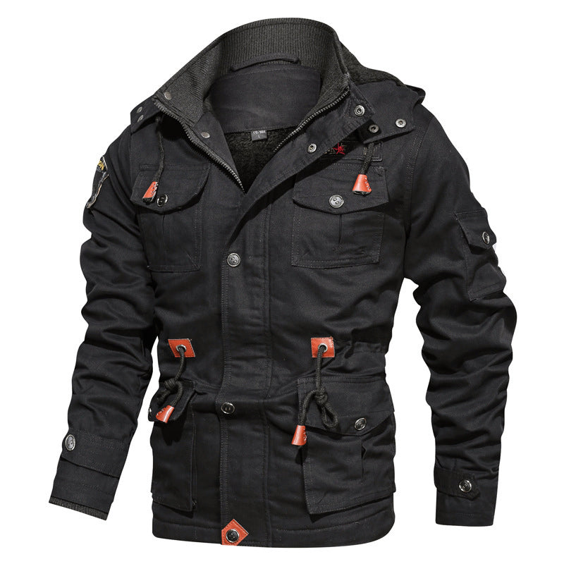 Militärjacke Herren Baumwoll Fleece Isoliert