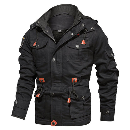 Militärjacke Herren Baumwoll Fleece Isoliert