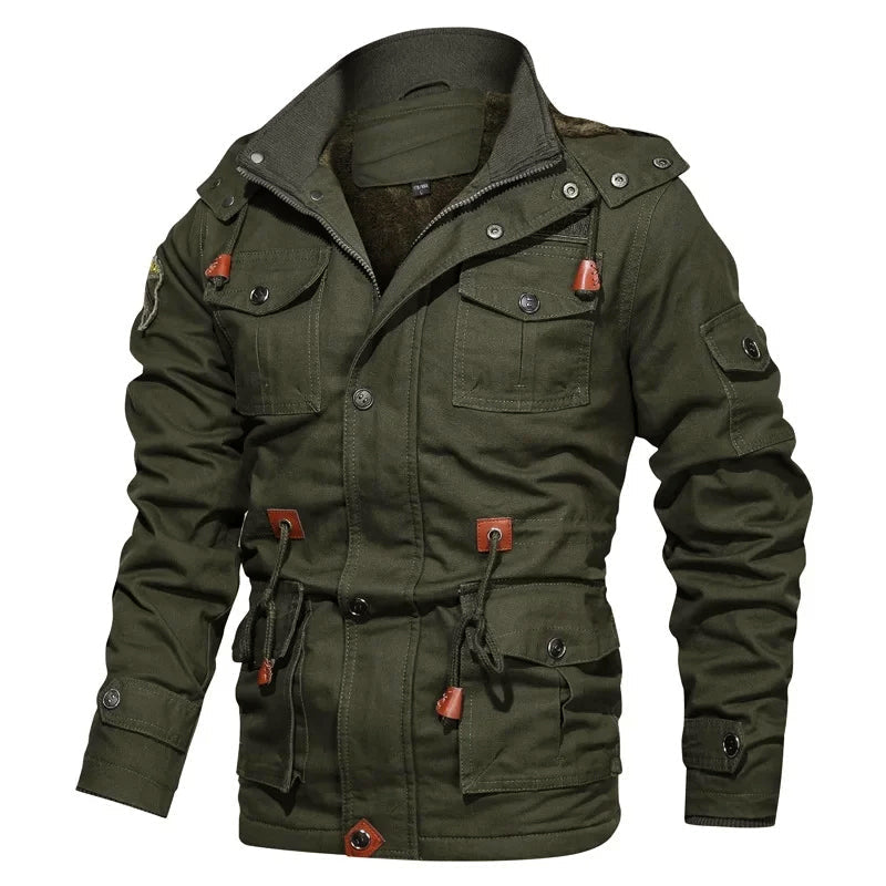 Militärjacke Herren Baumwoll Fleece Isoliert
