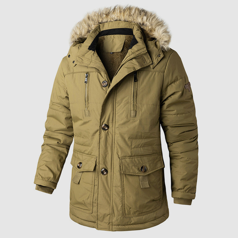 Warme Outdoor-Parka mit Abnehmbarer Kapuze