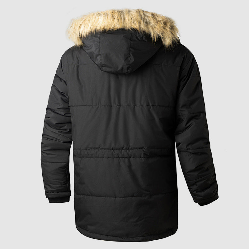 Warme Outdoor-Parka mit Abnehmbarer Kapuze - IdealeKleiden