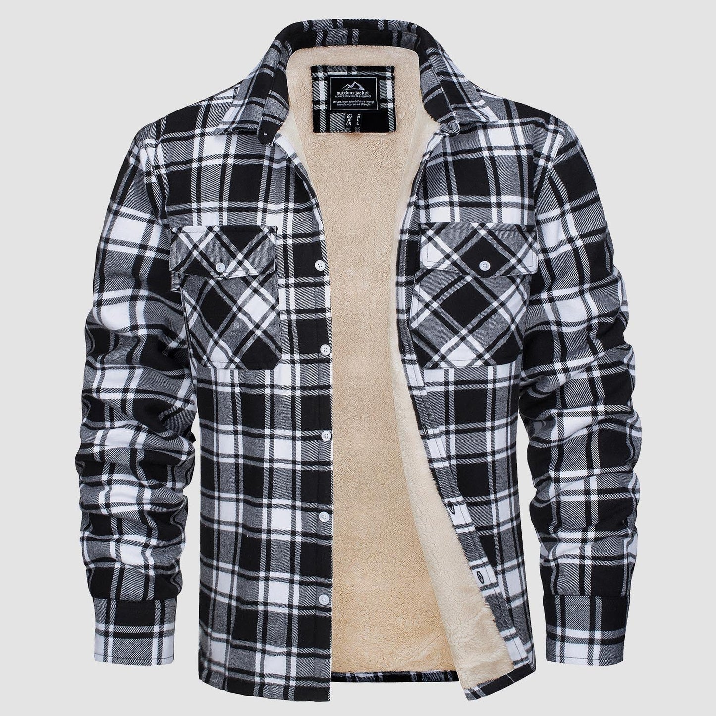 Gefütterte Karo-Jacke Damen