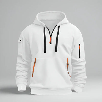 Herren Hoodie Kurz Reißverschluss Sportlich