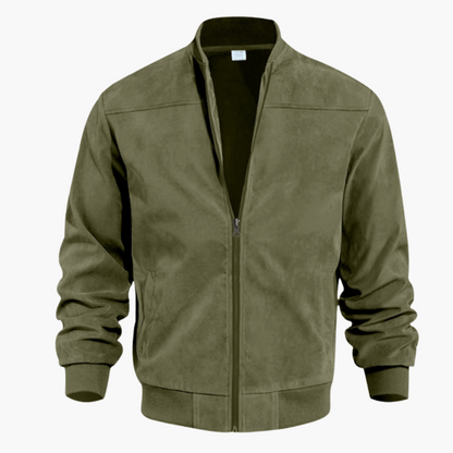 Herren Wildleder Bomberjacke Lässig Modern