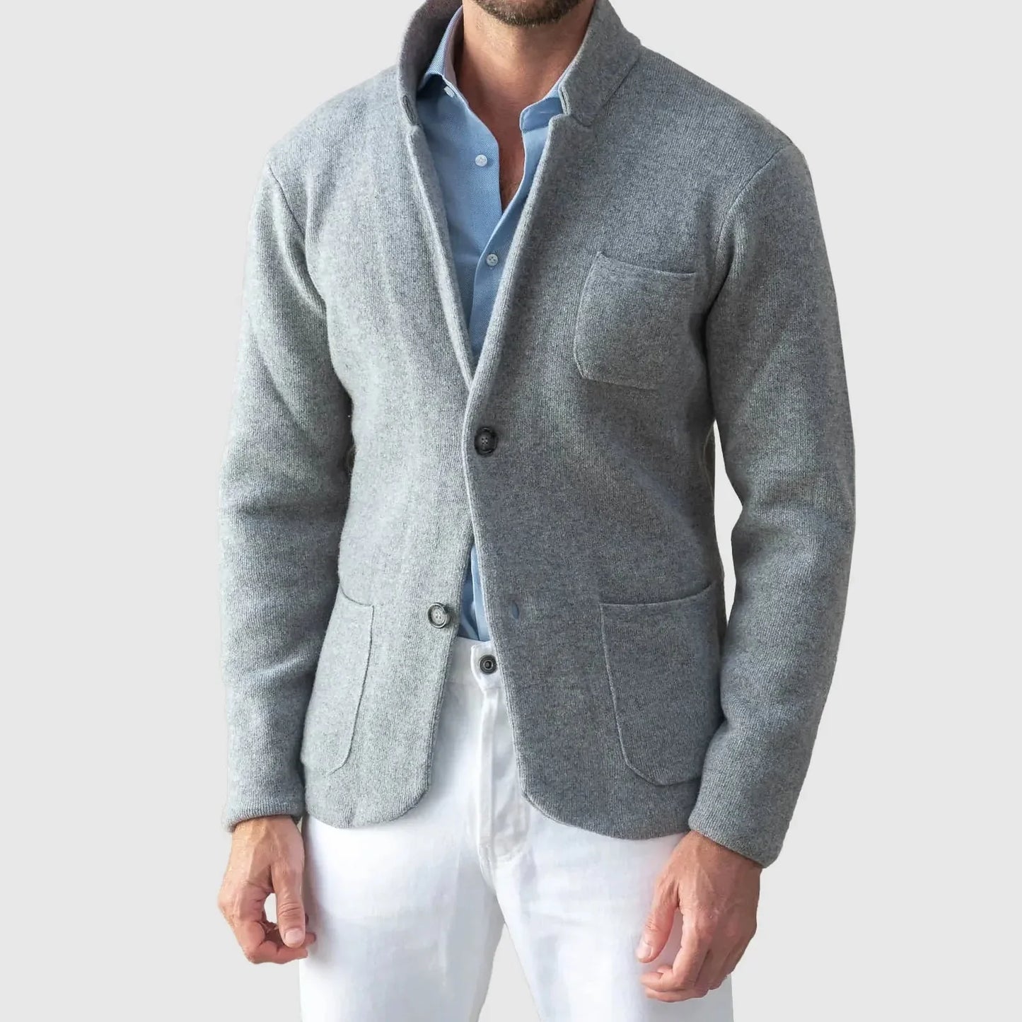 Eleganter Strickblazer Lässig Chic