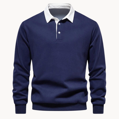 Herren Pullover Sweatshirt Bequem Polokragen