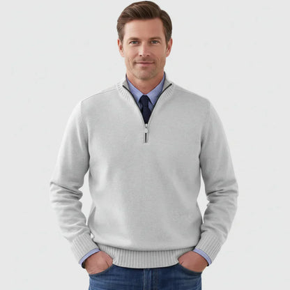 Herren Pullover Klassisch Viertelreißverschluss