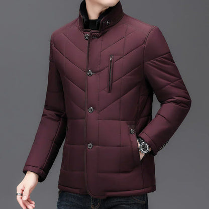Herren Parka Jacke Warm Pelzverbrämung