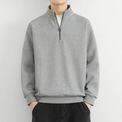 Herren Sweatshirt Langarm Bequem Reißverschluss