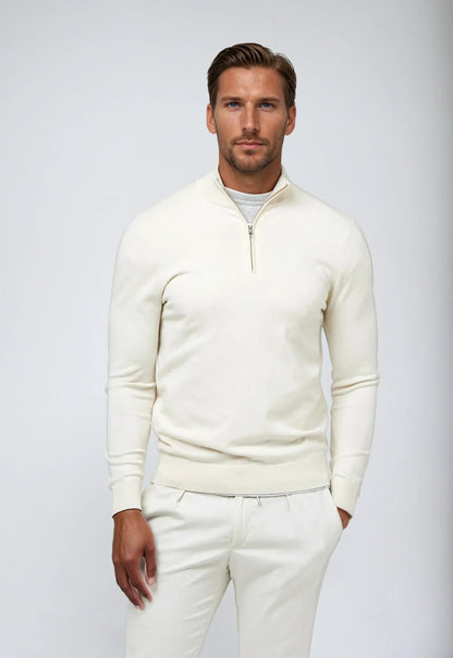 Herren Pullover Lässig Reißverschluss Kragen - IdealeKleiden