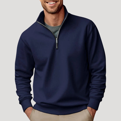 Herren Pullover Klassisch Viertelreißverschluss Modern