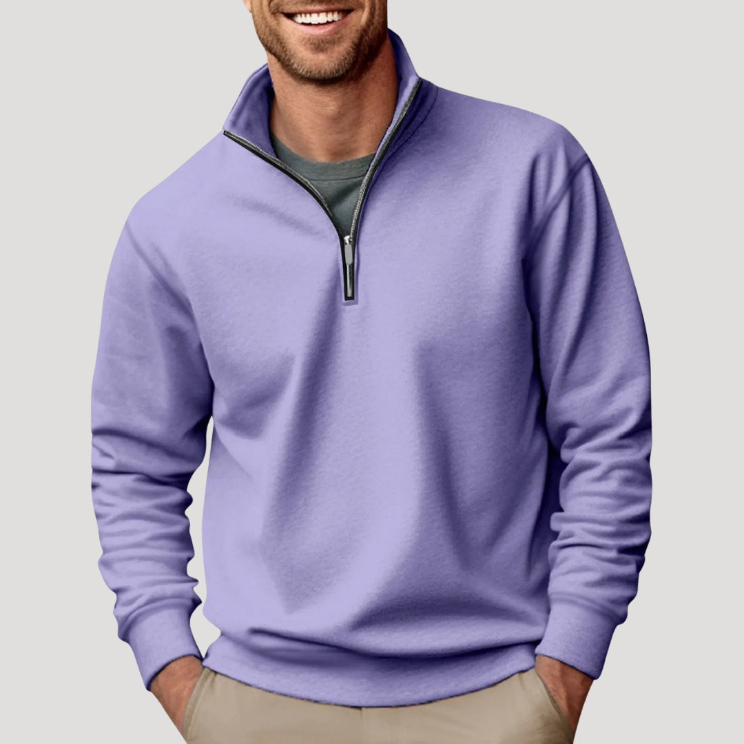 Herren Pullover Klassisch Viertelreißverschluss Modern
