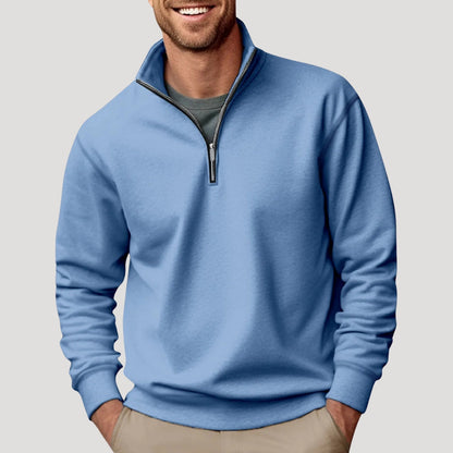 Herren Pullover Klassisch Viertelreißverschluss Modern