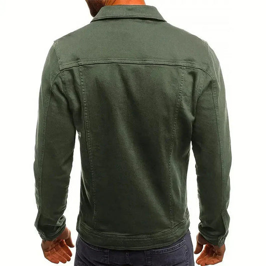 Schmale Denimjacke Mit Knöpfen - IdealeKleiden