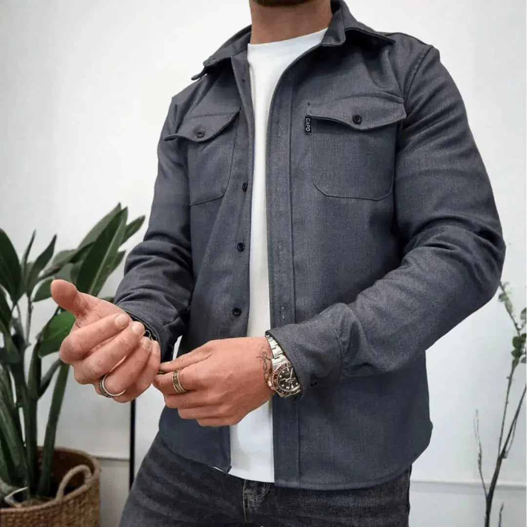 Stylische Overshirt Knopfleiste Relaxed Fit