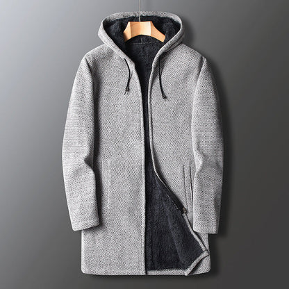 Herren Winterjacke Lang Kapuze Warm Isoliert - IdealeKleiden