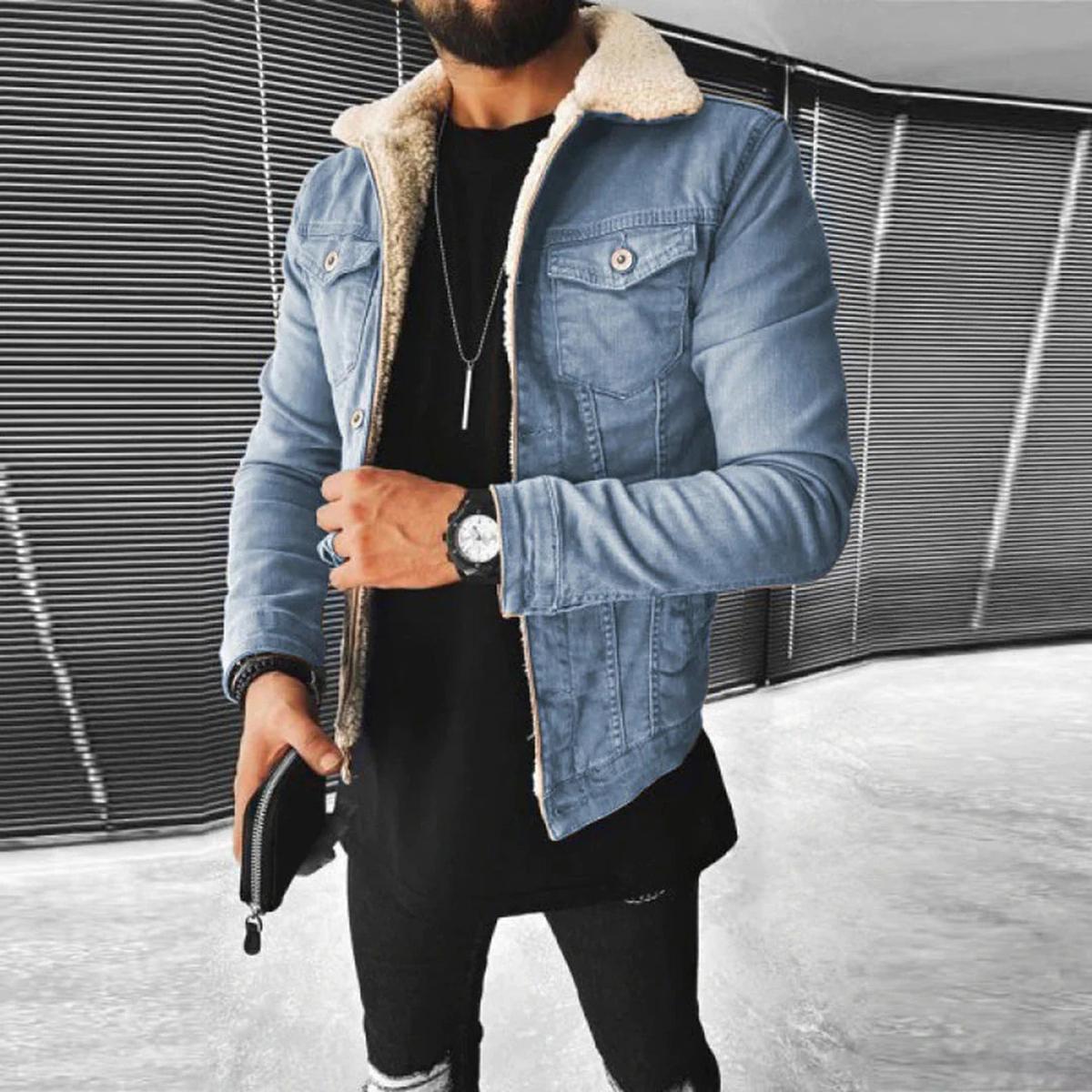 Herren Winterjacke Warm Isoliert Optik