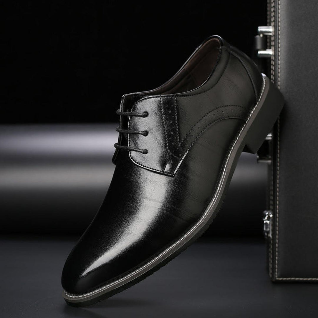 Elegant Herrenschuhe Schwarze Schnürstiefel