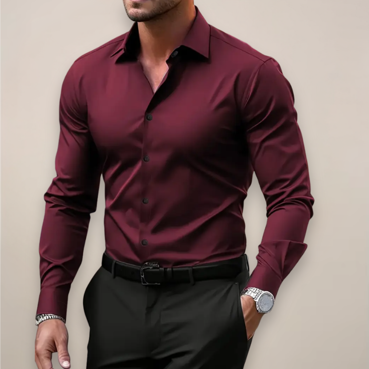 Modernes Herren Hemd Slim Fit Frühjahr