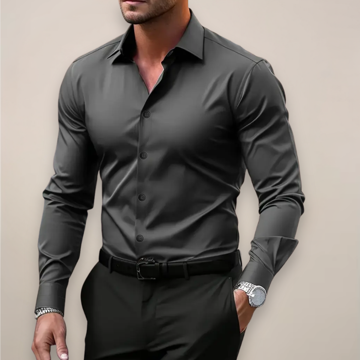 Modernes Herren Hemd Slim Fit Frühjahr - IdealeKleiden