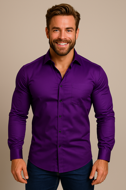 Herren Hemd Frühjahr Slim Fit Modern