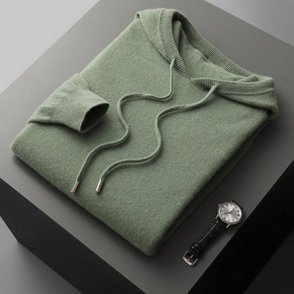 Herren Strickpullover Kapuze Bequem Lässig