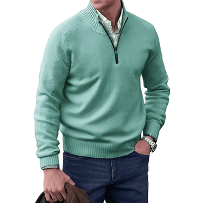 Herren Strickpullover Halbzipper Winter