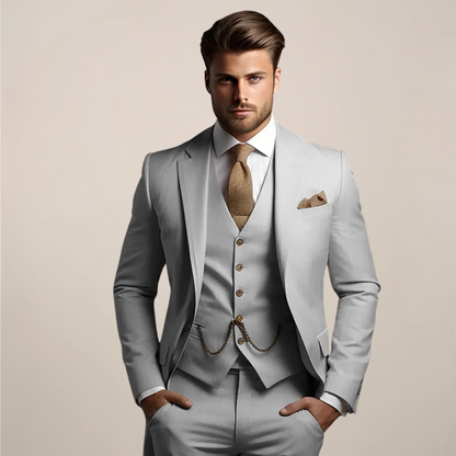 Herren Anzug Elegant Frühjahr Dreiteiler