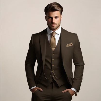 Herren Anzug Elegant Frühjahr Dreiteiler