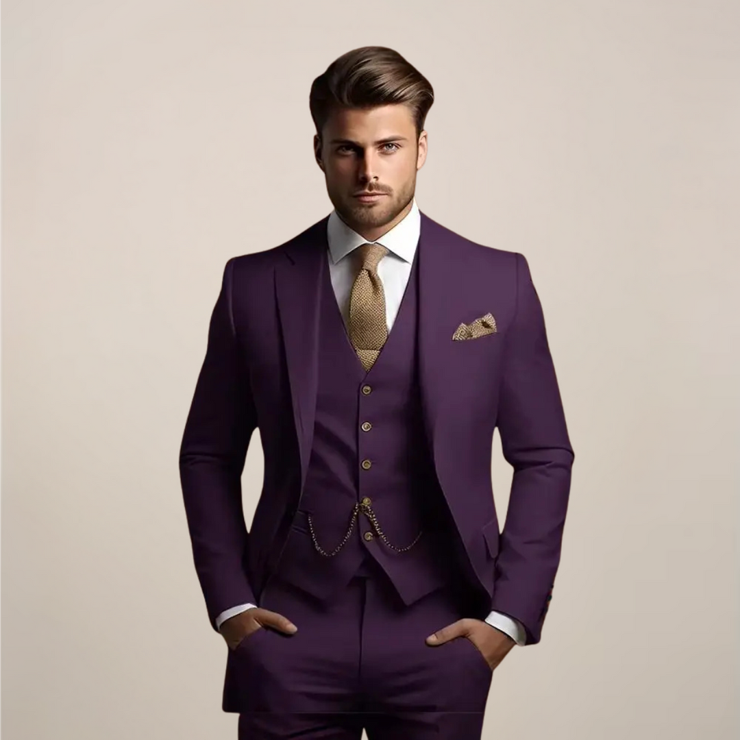 Herren Anzug Elegant Frühjahr Dreiteiler