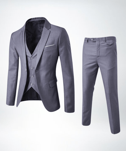 Herren Business-Anzug 3-teilig Elegant Schwarz