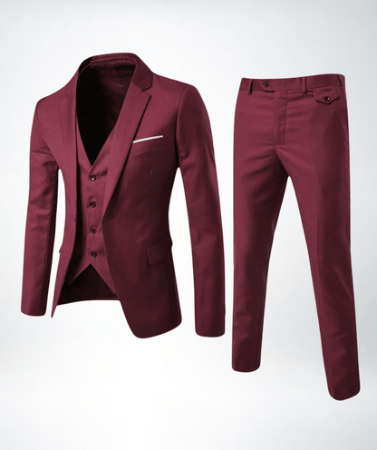 Herren Business-Anzug 3-teilig Elegant Schwarz