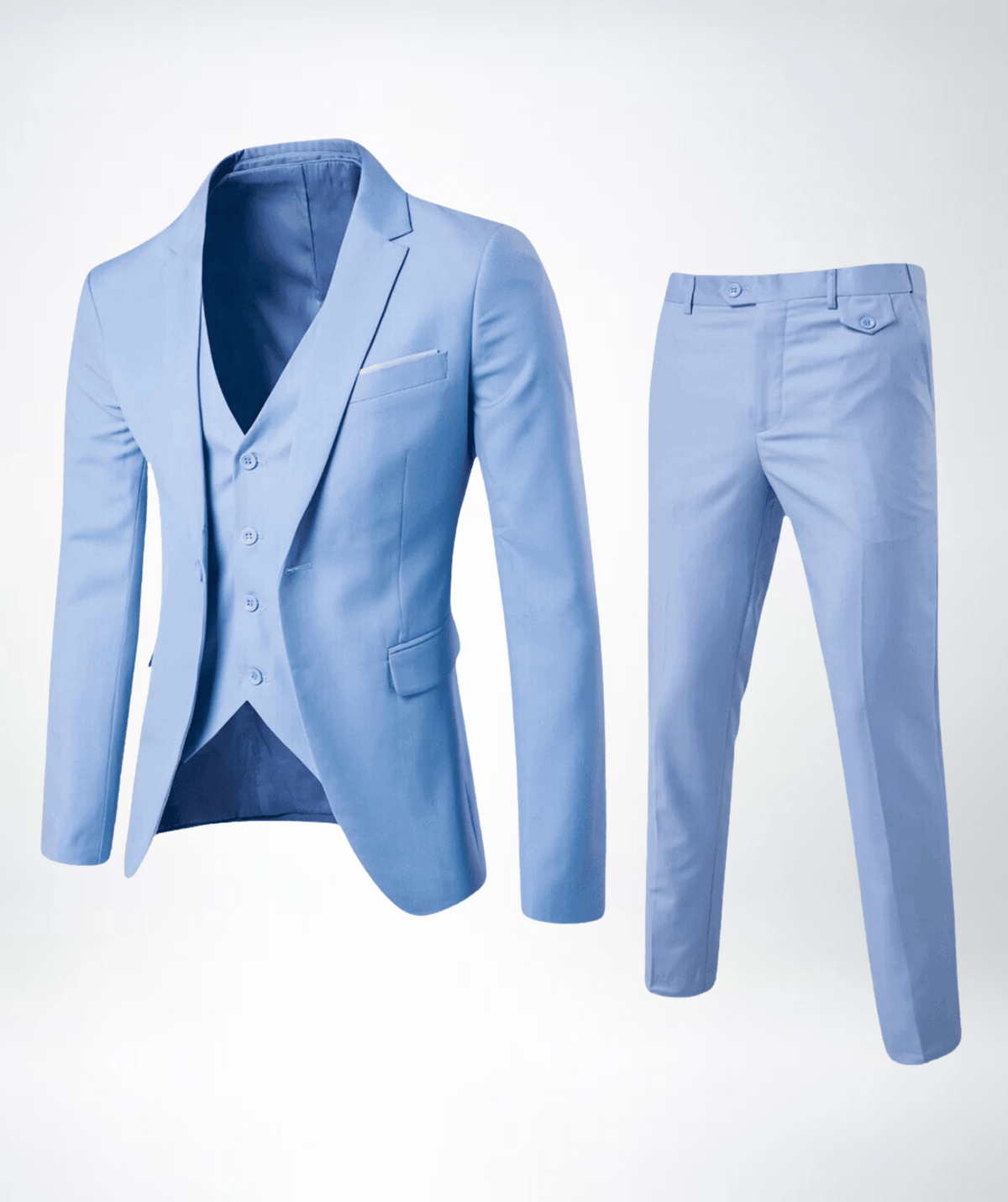 Herren Business-Anzug 3-teilig Elegant Schwarz