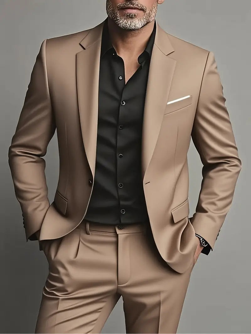 Eleganter Herren Business Anzug Slim Fit
