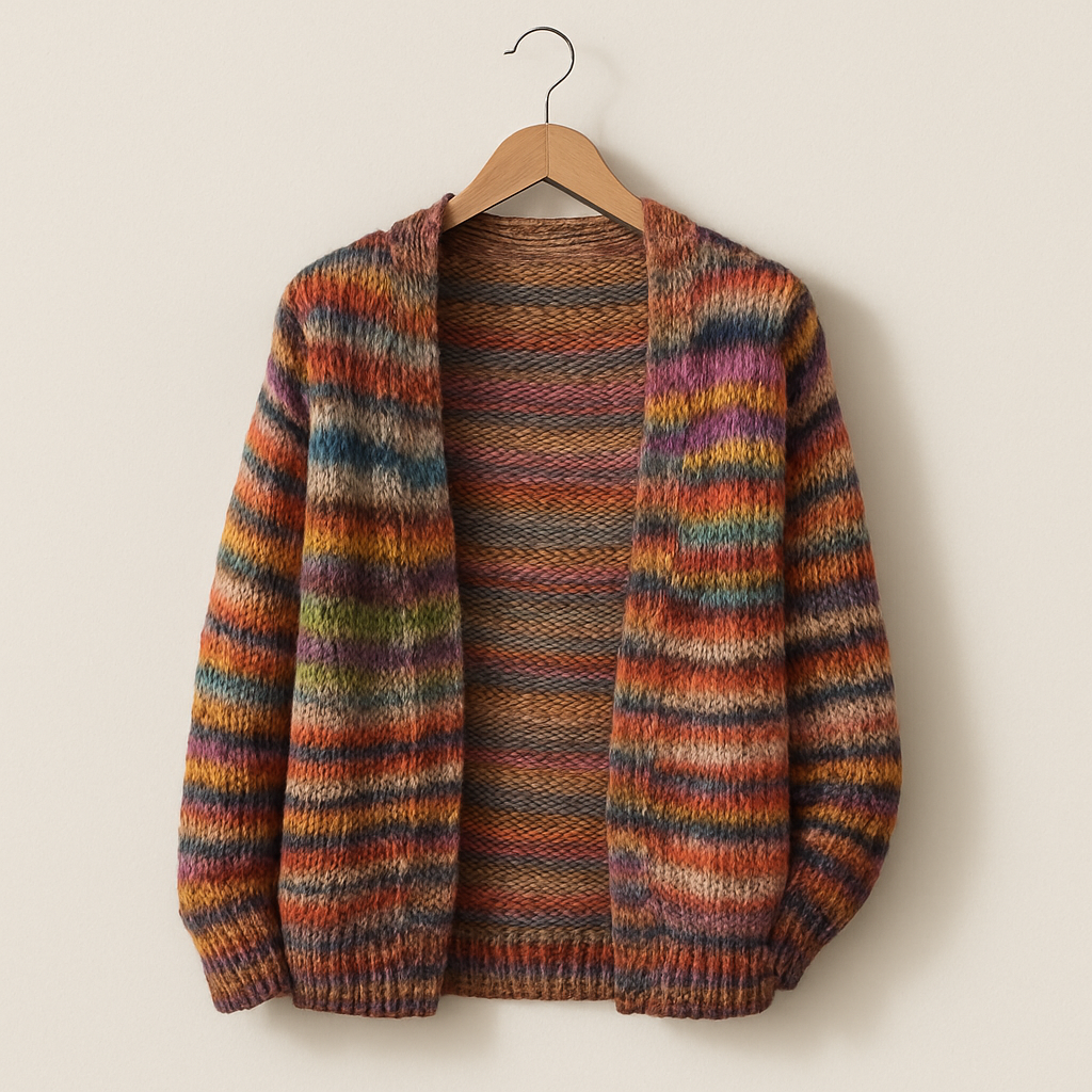 Klassische Strickjacke Offene Vorderseite - IdealeKleiden