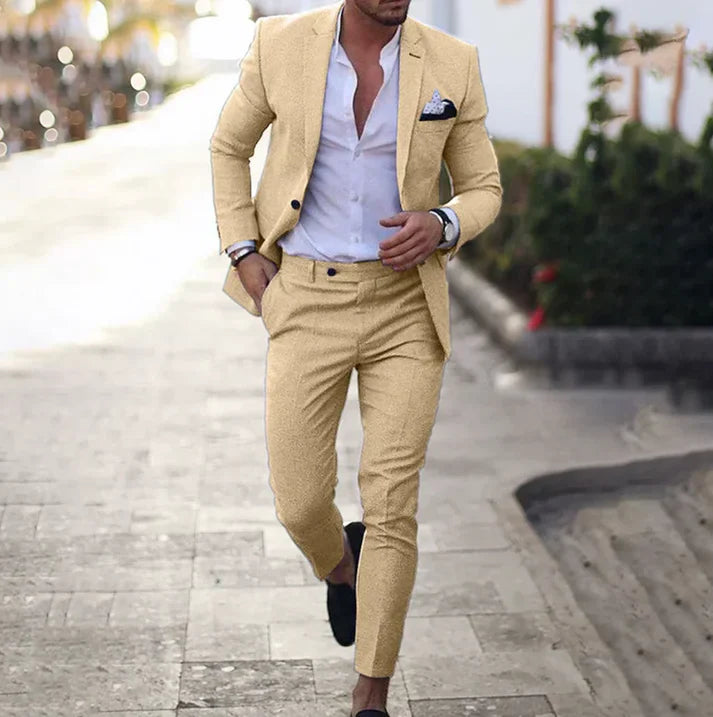 Herren Anzug Blazer Hose Klassisch