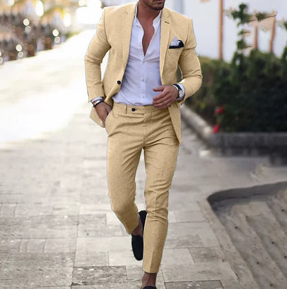 Herren Anzug Blazer Hose Klassisch