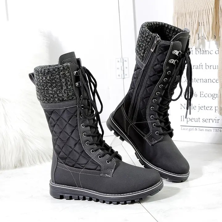 Stylische Damen Motorradstiefel Knöchelhoch Komfort