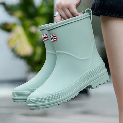 Modische Regenstiefel Damen Wasserdicht Stilvoll