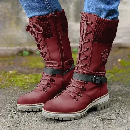 Winterstiefel Frauen Midi Boots Warm & Stylisch