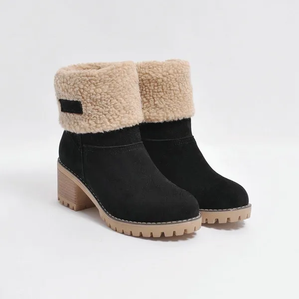 Stylische Damenstiefel Fellgefüttert Warm
