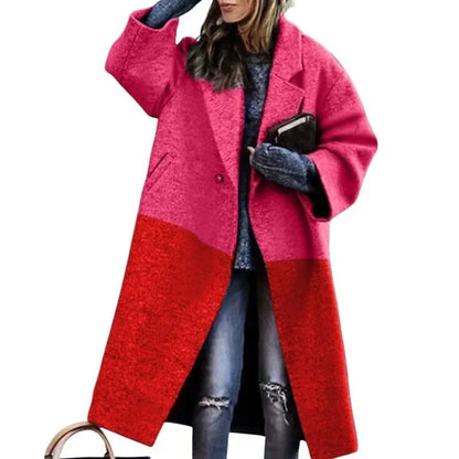 Langer Wollmantel Damen Warm Bezaubernde Farben