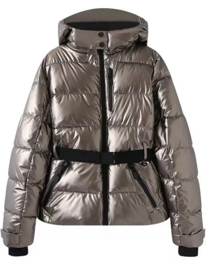Stylische Skijacke Damen Taillenlook