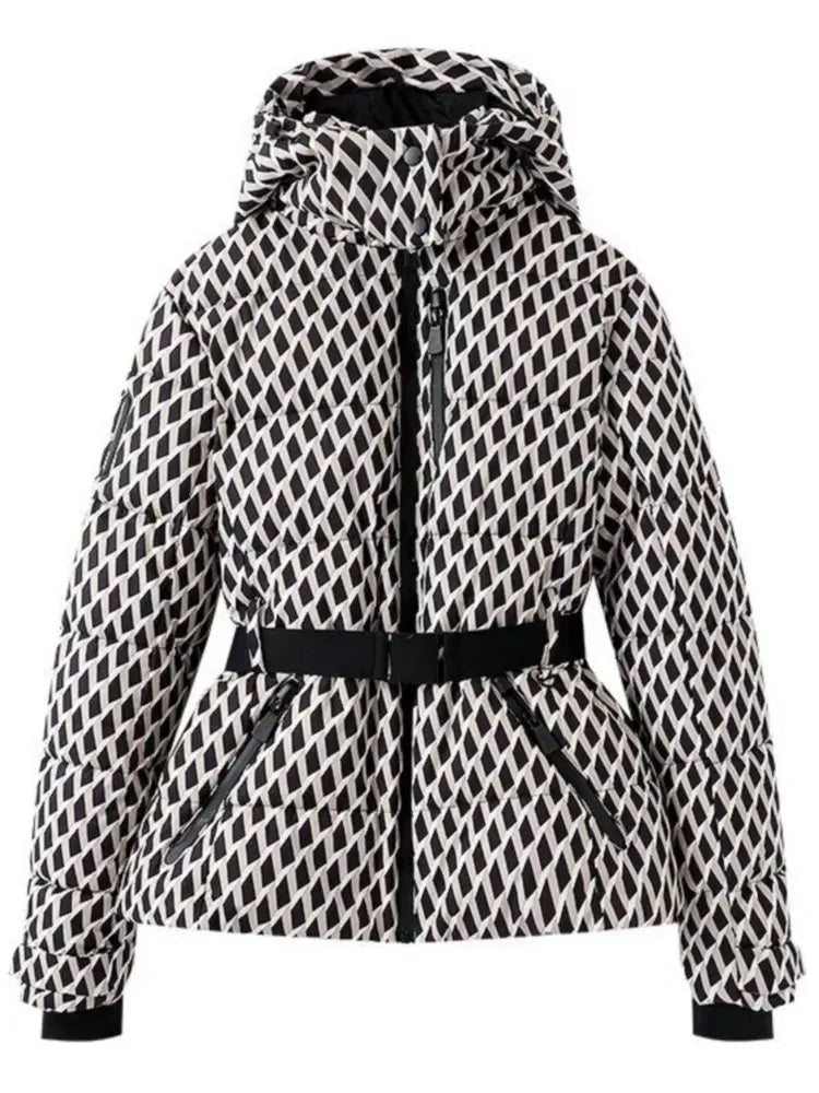 Modische Skijacke Damen Elegant Schnitt