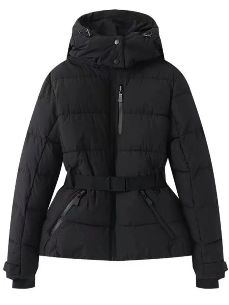Stylische Skijacke Damen Taillenlook