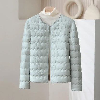 Warme Daunenjacke Regular Fit Ohne Kragen
