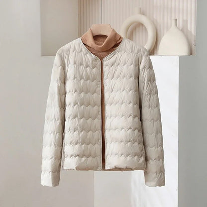 Kragenlose Daunenjacke Warm & Leicht