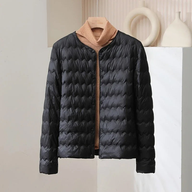 Kragenlose Daunenjacke Warm & Leicht
