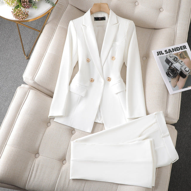 Herbstliche Blazer Hose Combo